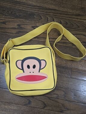 Vintage Y2k Paul Frank Yellow Bag with Julius the Monkey Crossbody Messenger